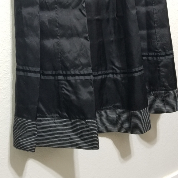 Krista Larson Elastic Waist Black Acetate Long Full Skirt One Size - Picture 3 of 10